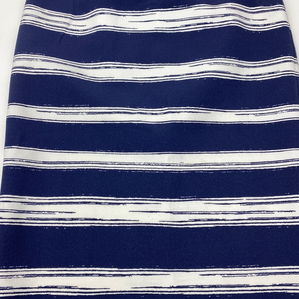 Zara Basic Collection Navy Blue White Striped Pen… - image 2